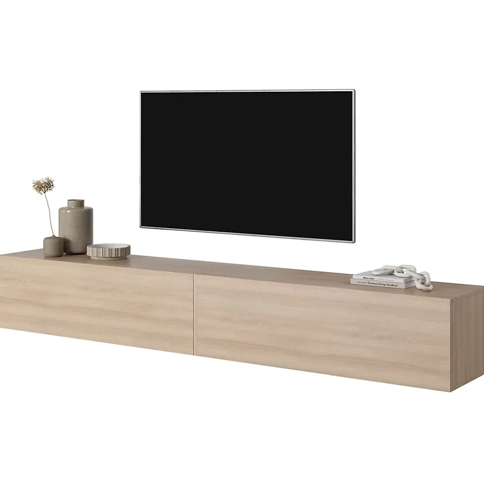 Meuble TV 200 cm chêne Linberg Bisira
