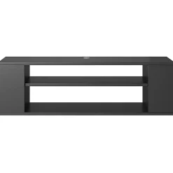 Meuble TV 100 cm noir avec 2 compartiments WALL