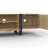 Meuble TV 160 cm PHOENIX avec rangements bois et noir