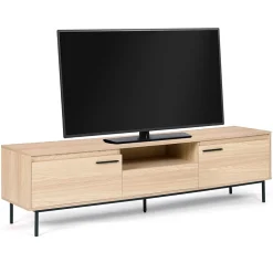 Meuble TV 180 cm SEATTLE avec rangements design industriel