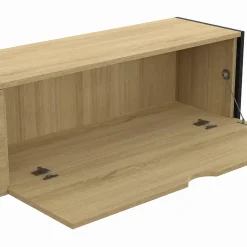 Meuble TV 180 cm suspendu DETROIT 2 portes design industriel