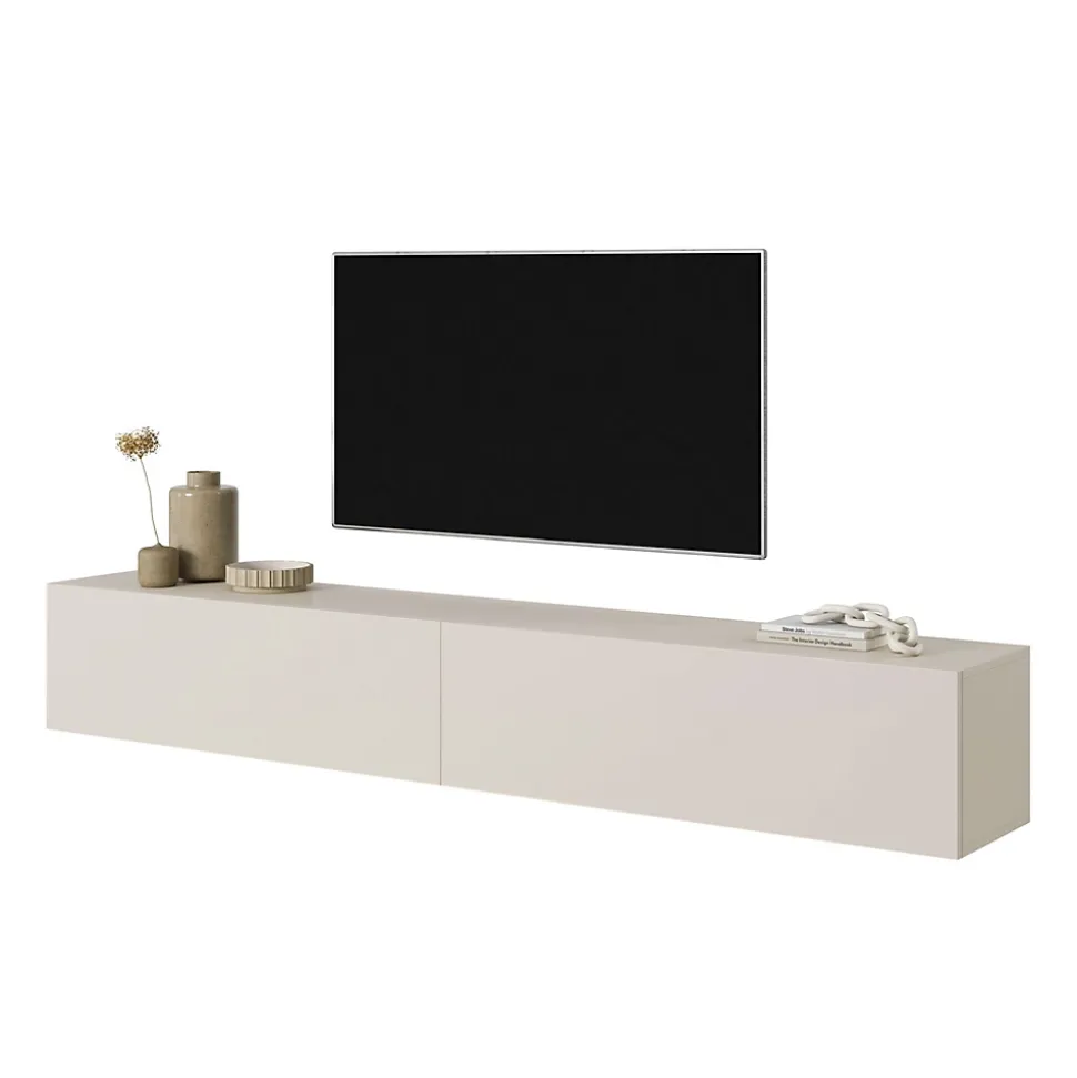 Meuble TV 200 cm taupe (gris-beige) BISIRA
