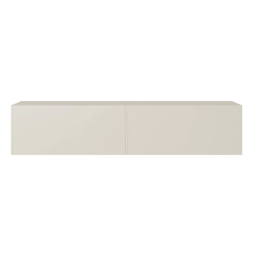 Meuble TV 2 portes 140 cm taupe Bisira