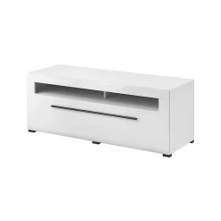 Meuble TV 1 tiroir 140 cm Louis Blanc