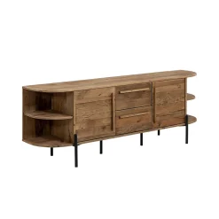 Meuble TV arrondi en bois recyclé Blaise