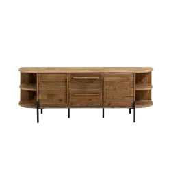 Meuble TV arrondi en bois recyclé Blaise