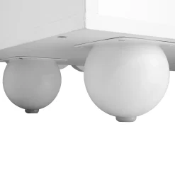 Meuble TV avec 4 Tiroirs et 2 Portes, Rangements Fonctionnels en MDF et Panneaux de Particules - 175x38x37 cm Blanc