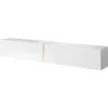 Meuble TV blanc avec détail doré 200 cm BISIRA