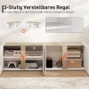 Meuble TV Blanc Pour Téléviseur 65" - Portes Soft-close, Étagères Ajustables - Gestion Câbles
