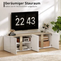 Meuble TV Blanc Pour Téléviseur 65