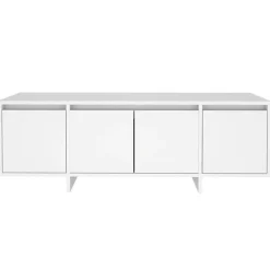 Meuble TV Blanc 120x30x40,5 cm Bois d ingénierie