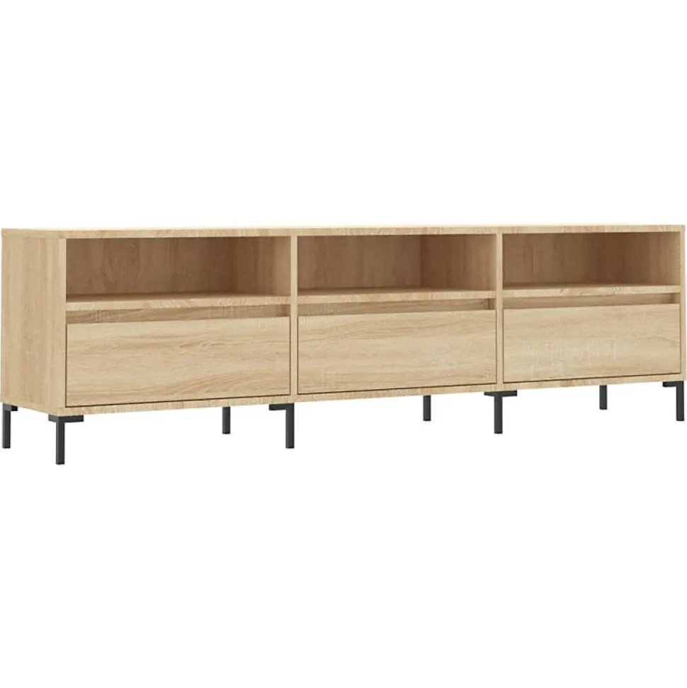 Meuble TV chêne sonoma 150x30x44,5 cm bois d ingénierie