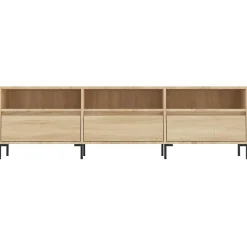 Meuble TV chêne sonoma 150x30x44,5 cm bois d ingénierie