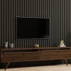 Meuble TV 160cm avec deux placards noyer - POLY
