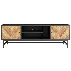 Meuble TV 150cm moderne minimaliste armoires compartiments horizontaux/verticaux