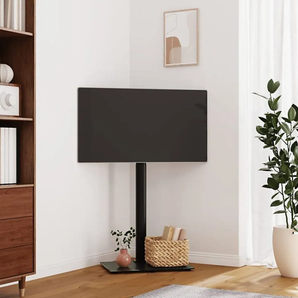 Meuble TV d angle 1 niveau pour 32 65 pouces noir