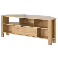 Meuble TV d'Angle 1 Tiroir Décor Chêne - L120 cm