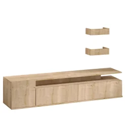 Meuble TV décor chêne L180 cm - ALIKA