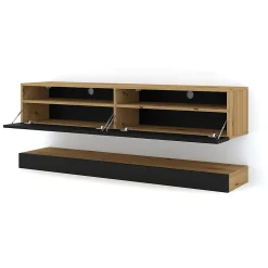 Meuble TV Duo 160 Cm Suspendu Artisan/ Noir Sideboeard