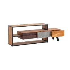 Meuble TV en bois d'acacia Ernest