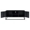 Meuble TV Janakkala acier 120 x 40 x 55 cm noir en.casa