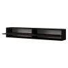 Meuble TV Laitila à 2 portes 29,5 x 180 x 31,5 cm noir en.casa