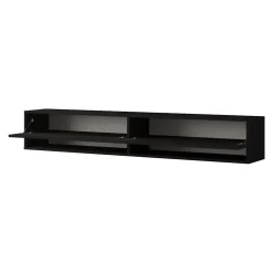 Meuble TV Laitila à 2 portes 29,5 x 180 x 31,5 cm noir en.casa
