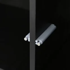 Meuble TV LED 2 pièces, banc TV 200x39x42 cm, éclairage LED RGB réglable, charge 60 kg, pour salon ou chambre, noir