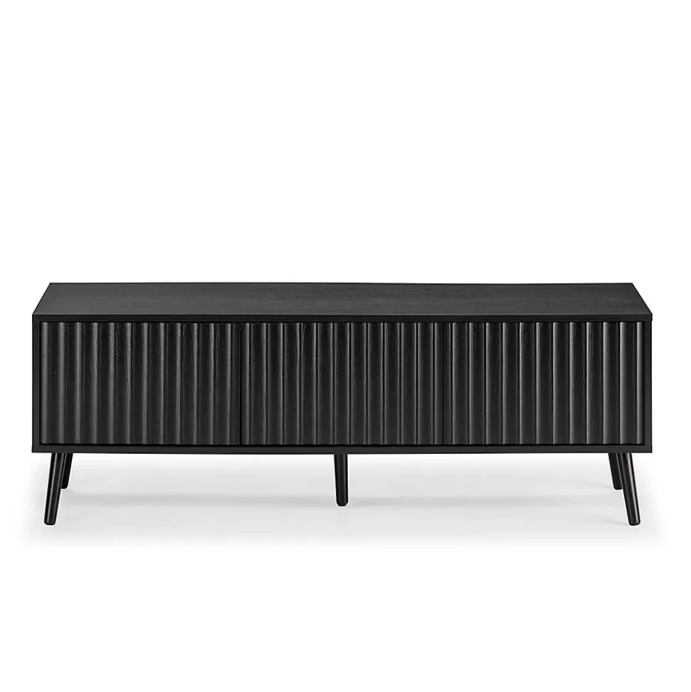 Meuble TV Lluvia 3 portes couleur noir