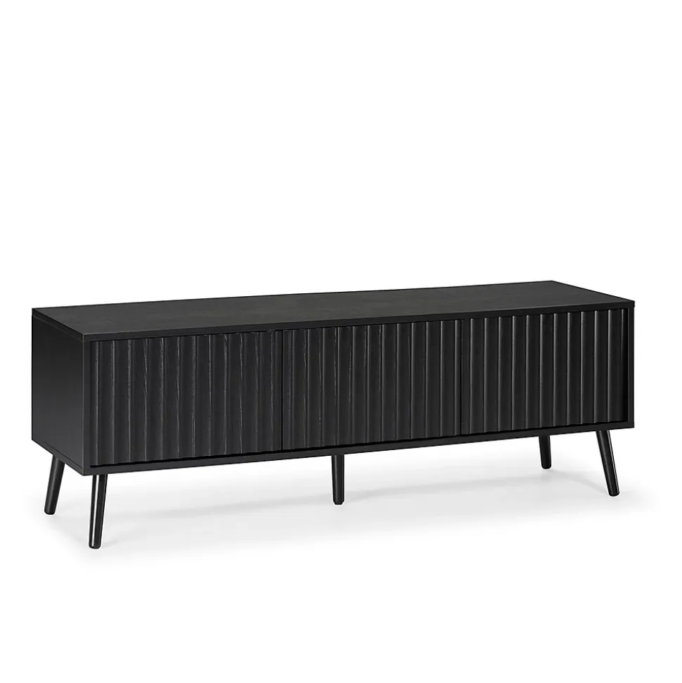 Meuble TV Lluvia 3 portes couleur noir