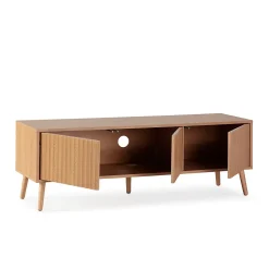 Meuble TV Lluvia 3 portes chêne, longueur 130 cm