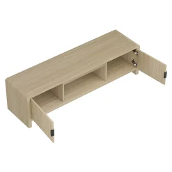 Meuble TV Lukkodso 150 x 40 x 40 cm effet chêne en.casa