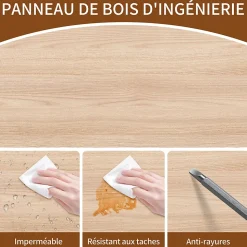 Meuble TV Moderne Extensible 163 - 240 cm avec lumières LED Variables, 3 Tons de Lumière, 3 Tiroirs, Buffet pour Salon, Blanc