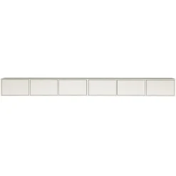 Meuble TV mural blanc avec 6 abattants 300 cm FRAMME