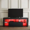 Meuble TV SIRHONA 140x35x45cm avec LED de Couleur Réglable