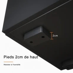 Meuble TV SIRHONA 140x35x45cm avec LED de Couleur Réglable