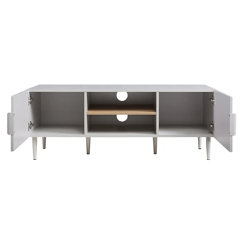 Meuble TV Starvili avec 2 portes 120 x 40 x 45 cm beige en.casa