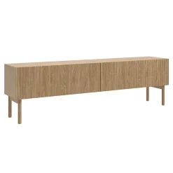 Meuble TV sur pied 175 cm chêne huilé NOLIE