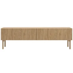 Meuble TV sur pied 175 cm chêne huilé NOLIE