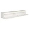 Meuble TV suspendu 175 cm 2 portes blanc BEMMI