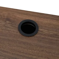 Meuble TV suspendu 120 cm industriel bois foncé Oviala