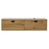 Meuble TV suspendu 120 cm industriel bois Oviala