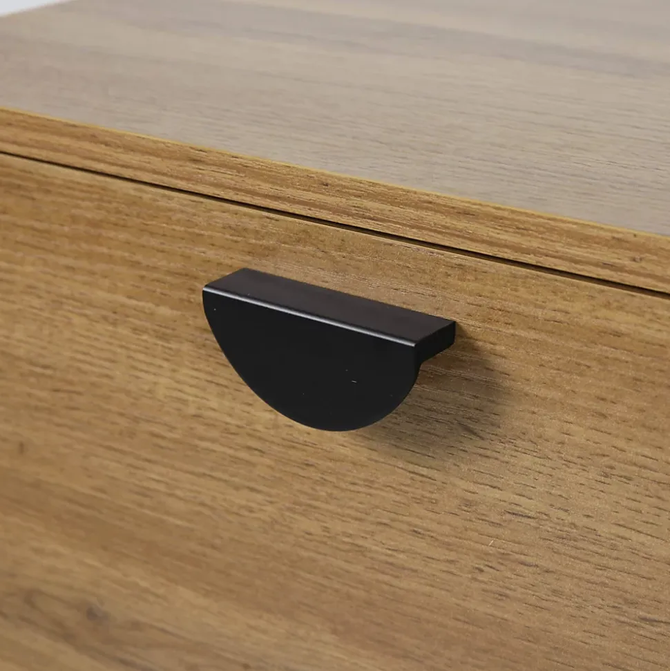 Meuble TV suspendu 120 cm industriel bois Oviala