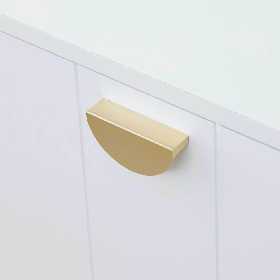 Meuble TV suspendu 160 cm moderne blanc Oviala