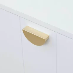 Meuble TV suspendu 120 cm moderne blanc Oviala