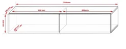 Meuble TV Suspendu, 170 X 34 X 32 Cm, Chêne Wotan / Blanc Brillant