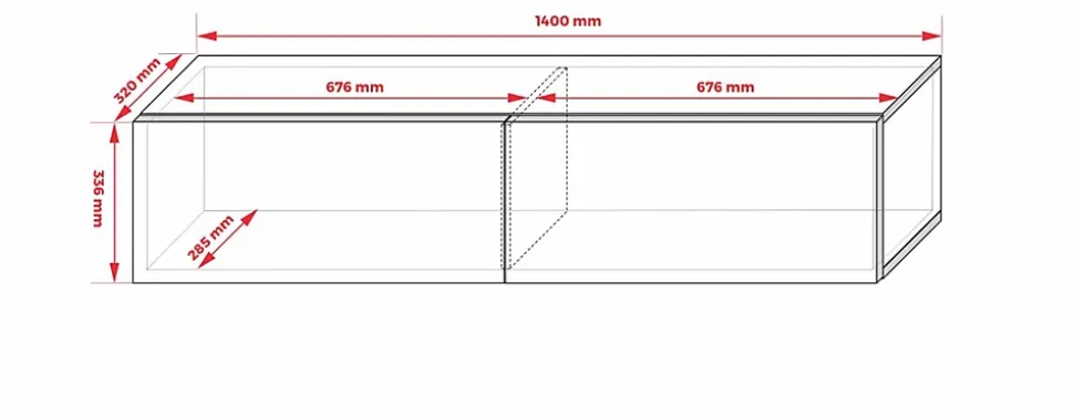 Meuble TV Suspendu, 140 X 34 X 32 Cm, Blanc / Blanc Brillant