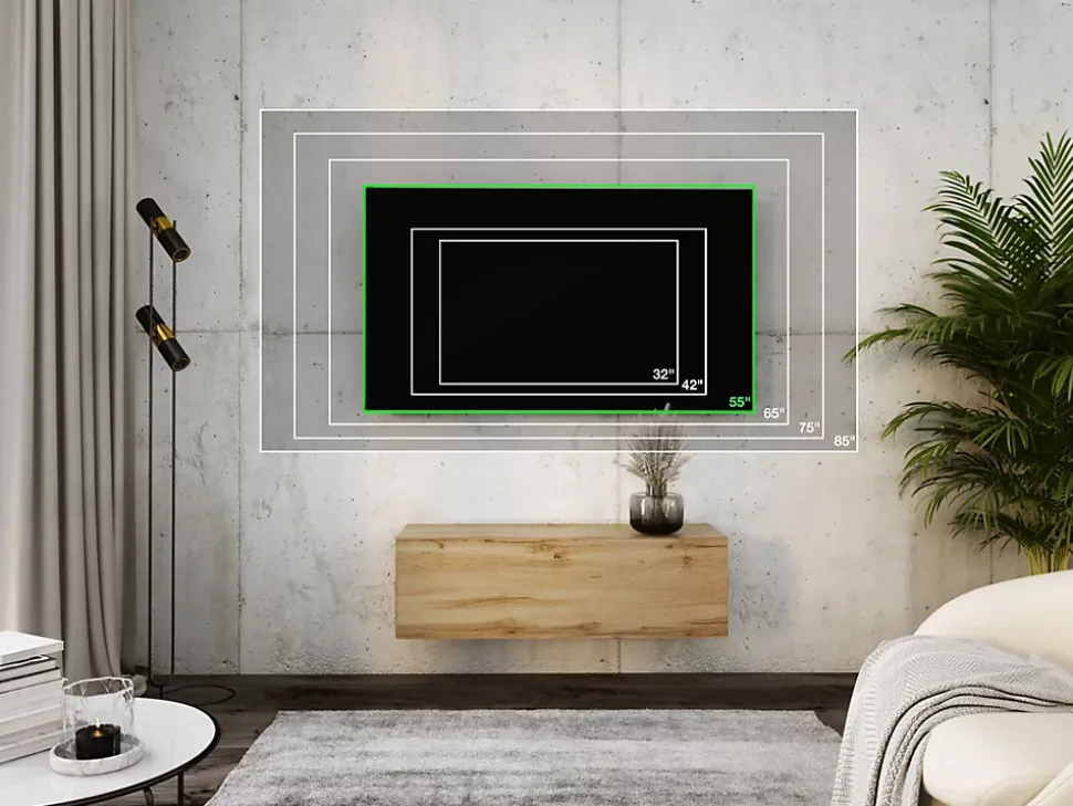 Meuble TV Suspendu, 100 X 34 X 32 Cm, Chêne Wotan