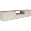 Meuble TV suspendu a 3 abattants et etagere gris cachemire 150 cm FRAMME