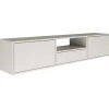 Meuble TV suspendu a 3 abattants et etagere blanc 150 cm FRAMME